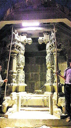 Yadadri temple with Moderan Lighting 