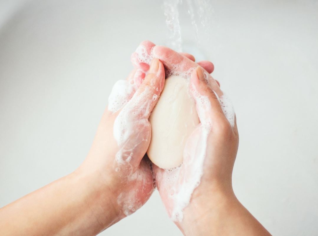 soap clean hands