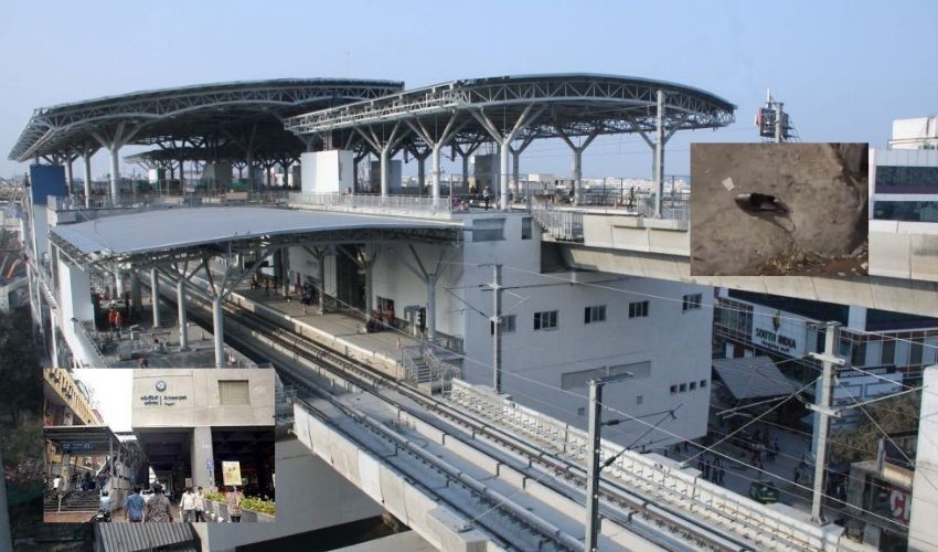 Ameerpet Metro Station : అమీర్ పేట్ మెట్రో స్టేషన్ పైనుంచి దూకిన యువతి