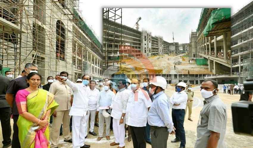 New Secretariat : కొత్త సెక్రటేరియట్‌ను పరిశీలించిన సీఎం కేసీఆర్ – Exclusive Photos | CM KCR Visits News Secretariat which is under Construction