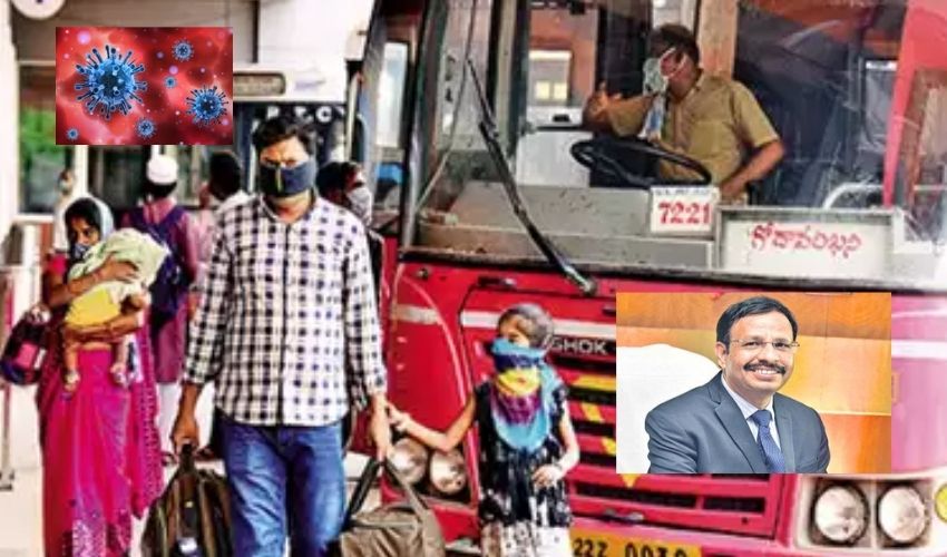 No Mask No Entry : మాస్క్ ఉంటేనే బస్సులోకి అనుమతి | Passengers should be allowed on the bus if there is a mask says TSRTC MD Sajjanar