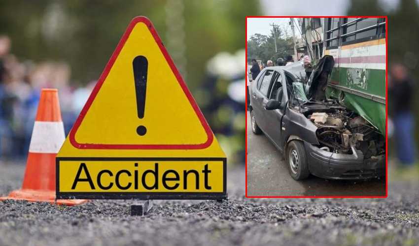 Warangal Accident : ఆర్టీసీ బస్సు కిందకు దూసుకెళ్లిన కారు | car goes into rtc bus backside one man died in warangal
