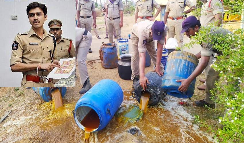 Rajahmundry Police: రూ.కోటి విలువైన నాటు సారాను ధ్వంసం చేసిన రాజమండ్రి పోలీసులు