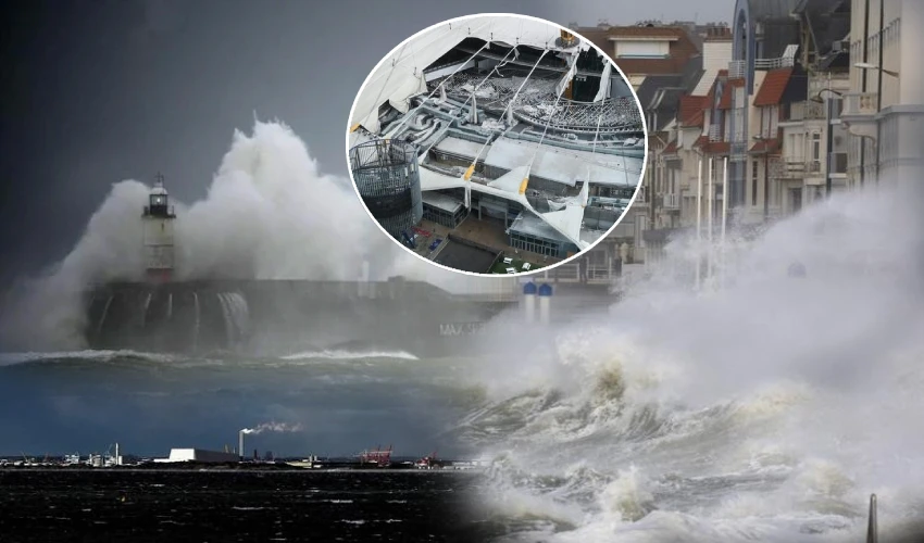 Storm Eunice High Winds, Flying Debris Affect Millions; 9 Dead (6)