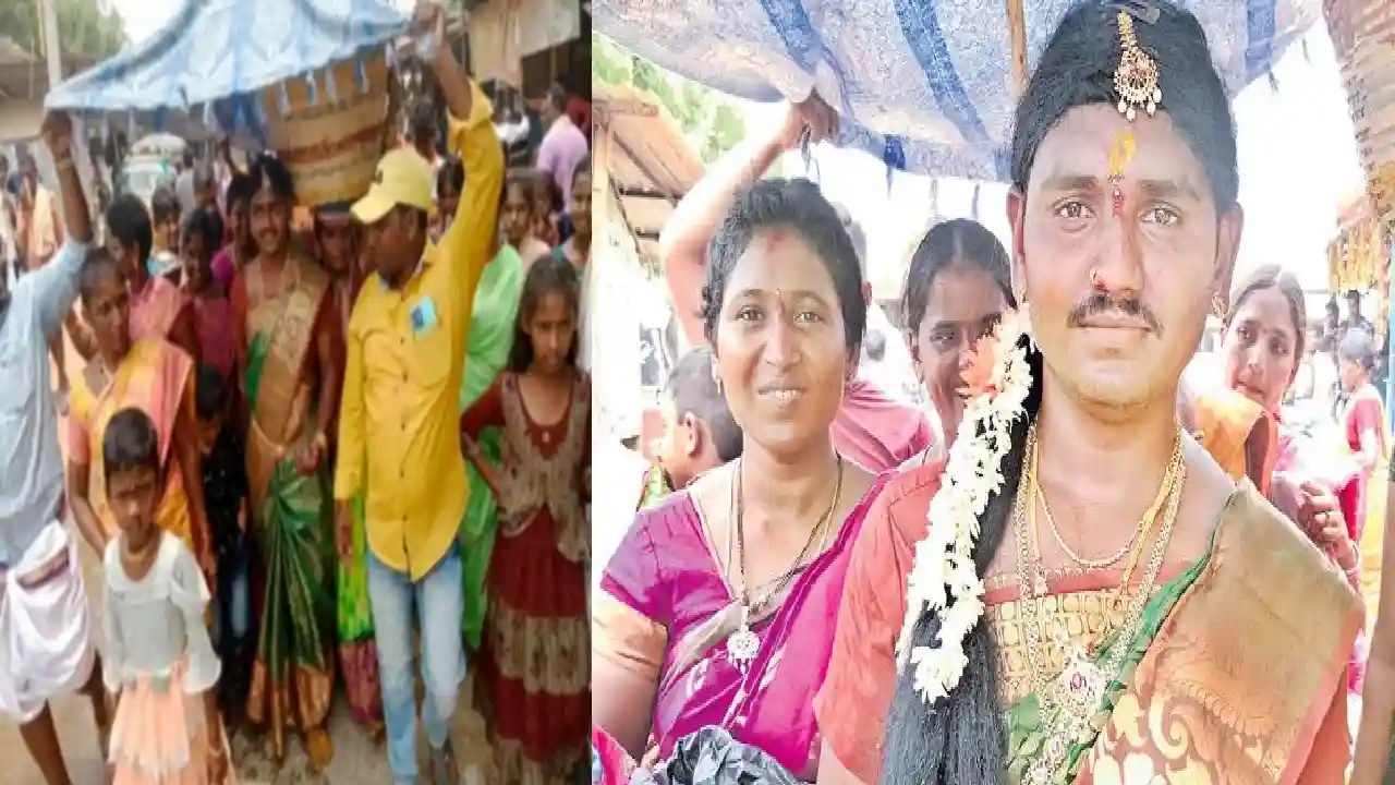 https://10tv.in/andhra-pradesh/bridegroom-became-bride-make-over-in-prakasam-district-410910.html