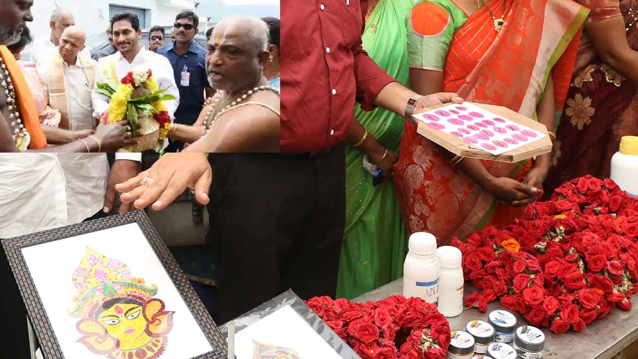 CM Jagan : డ్రై ఫ్ల‌వ‌ర్ టెక్నాల‌జీ క‌ళాకృతుల‌కు సీఎం జగన్ ఫిదా