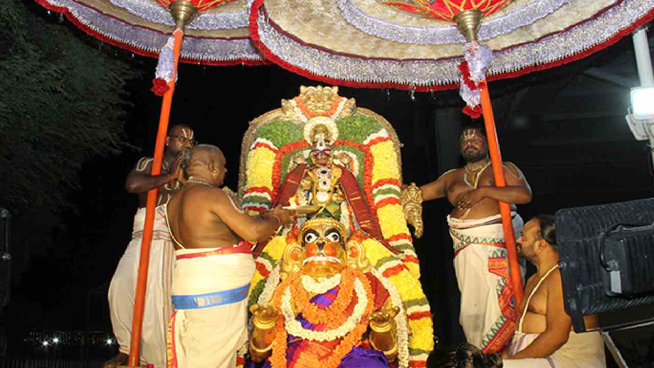 Srinivasa Mangapuram : హ‌నుమంత వాహ‌నంపై శ్రీ కల్యాణ వెంకన్న అభ‌యం