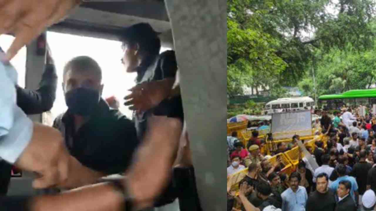 Rahul Gandh detained by police: రాహుల్ గాంధీని అదుపులోకి తీసుకున్న పోలీసులు.. ప్రియాంకా గాంధీ ధ‌ర్నా
