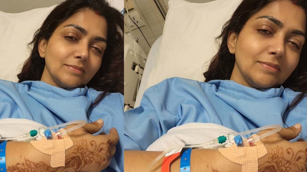 Actor Kushboo in Hospital Bed