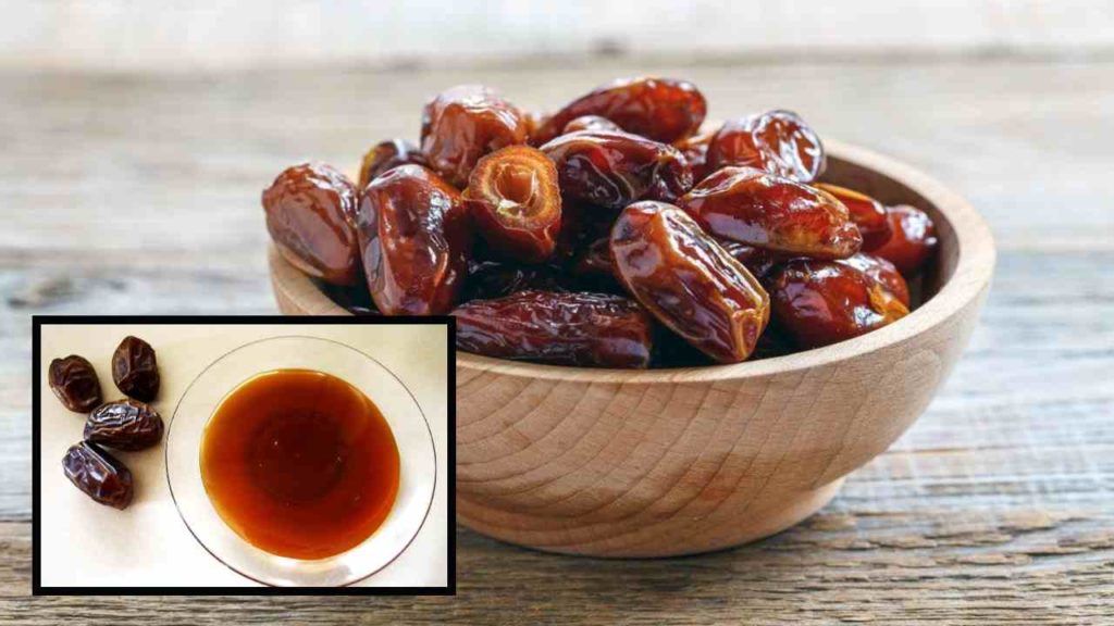 Date fruits mixed with honey