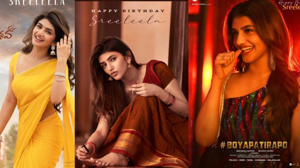 Sreeleela Birthday Special first looks released by her movies