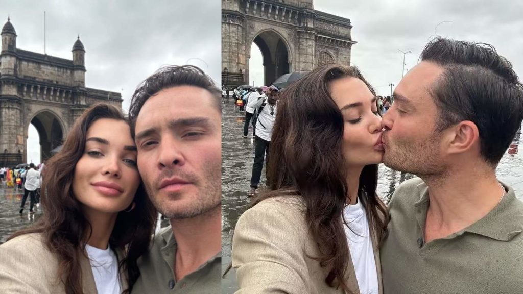 Amy Jackson lip kiss with his boyfriend Ed Westwick in Public Place at Gate Way of India Mumbai goes viral