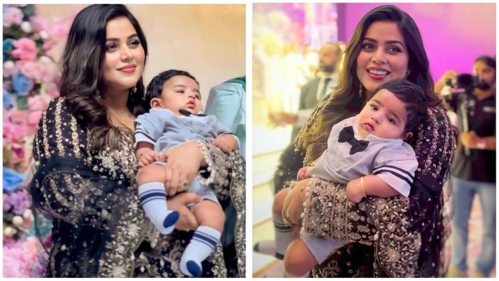 Actress Poorna reveals her new born son face to fans