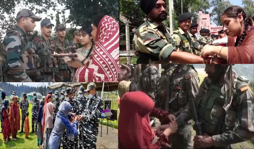 Kashmir Womens Tied Rakhi to Soldiers