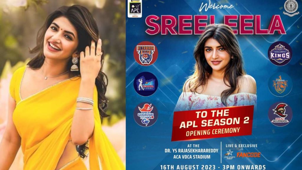 Andhra Premier League launching by Sreeleela in Vizag