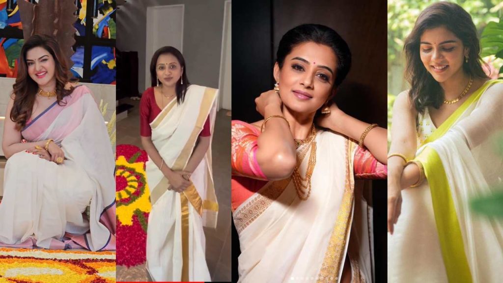 Onam Celebrations 2023 by our Celebrities Heroins in Sarees