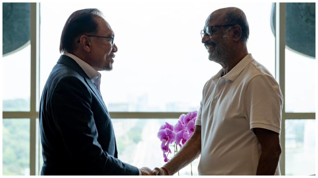 Rajinikanth meets Malaysian Prime Minister Anwar Ibrahim