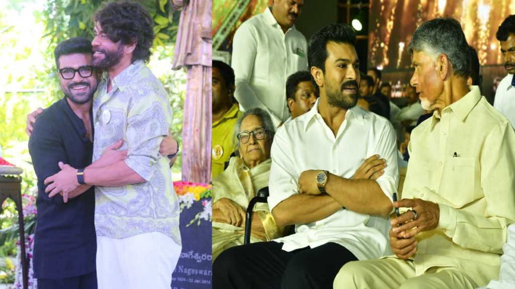 Ram Charan at ANR 100 years and NTR 100 years events