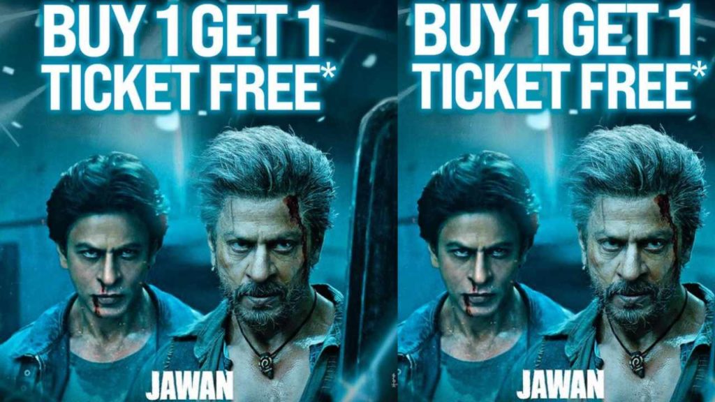 Shah Rukh Khan Jawan movie buy 1 get 1 ticket free offer