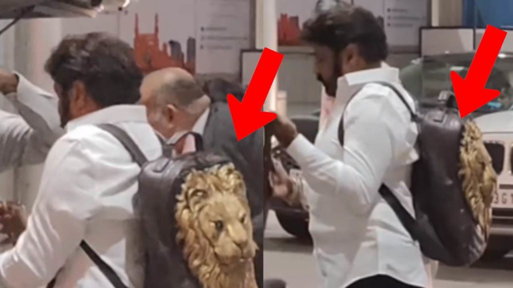 Balakrishna Bag having a lion Image Balayya Lion Bag goes viral