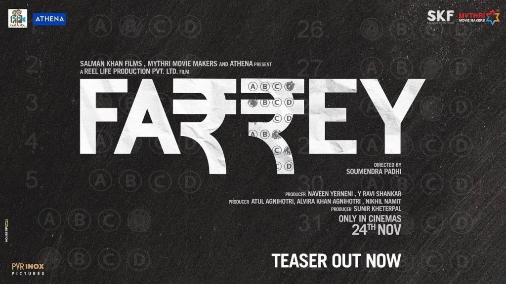 Mythri Movie Makers entry in Bollywood Along with Salman Khan Films with Farrey Movie