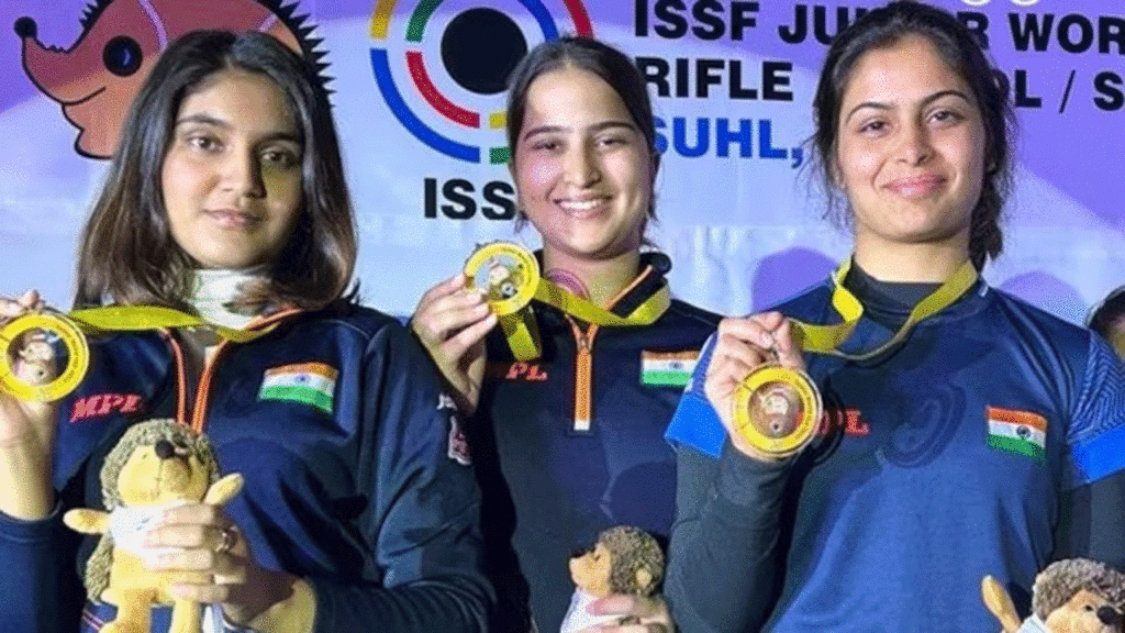 India win gold medal Pistol team