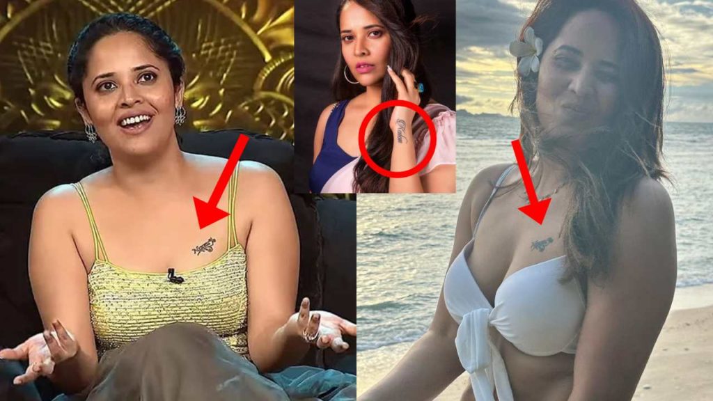 Anasuya Tattoos Placing on her Body and that tattoos meanings goes viral