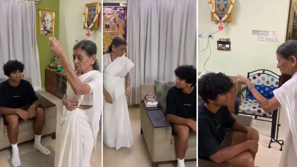 Rachin Ravindra getting love at grandparents home in Bengaluru