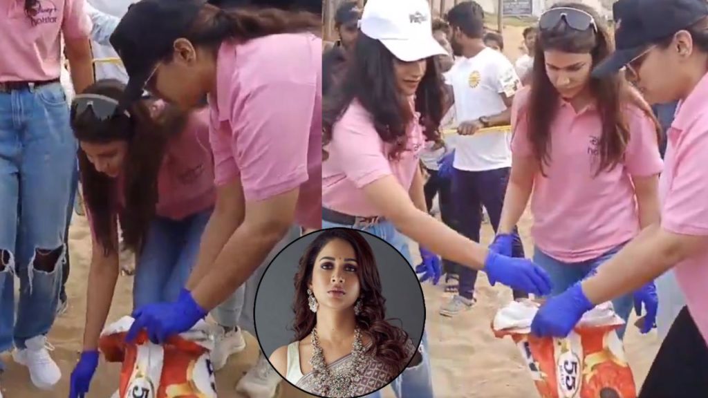 Lavanya Tripathi Cleaning YMCA Beach in Vizag for Miss Perfect Series Promotions