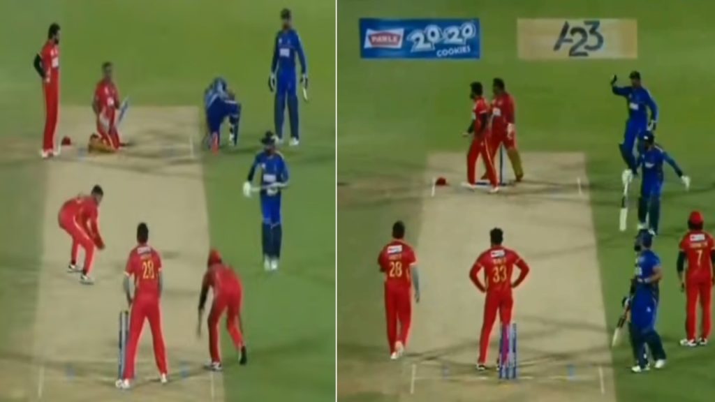 Comedy of errors three batters on the pitch video goes viral on Social Media