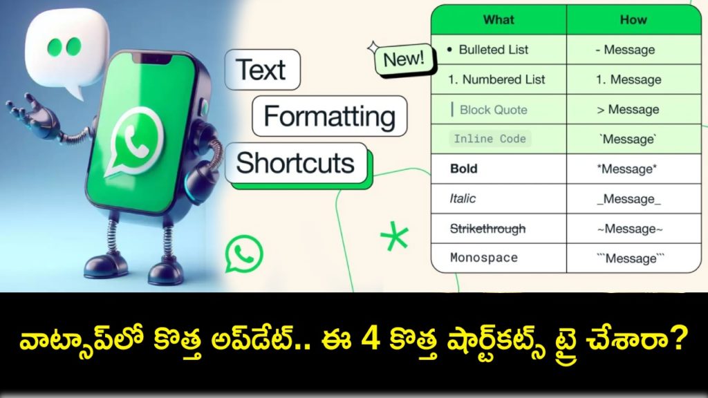 WhatsApp adds four New text formatting options and using them is really simple
