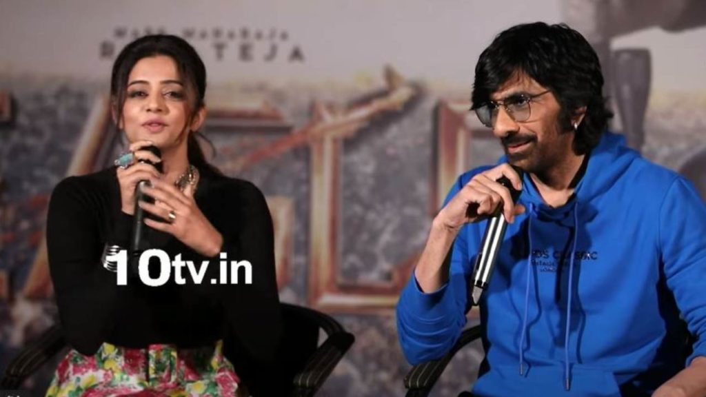 Raviteja and Priyamani on single stage adter 14 Years at Eagle Movie Success Promotions