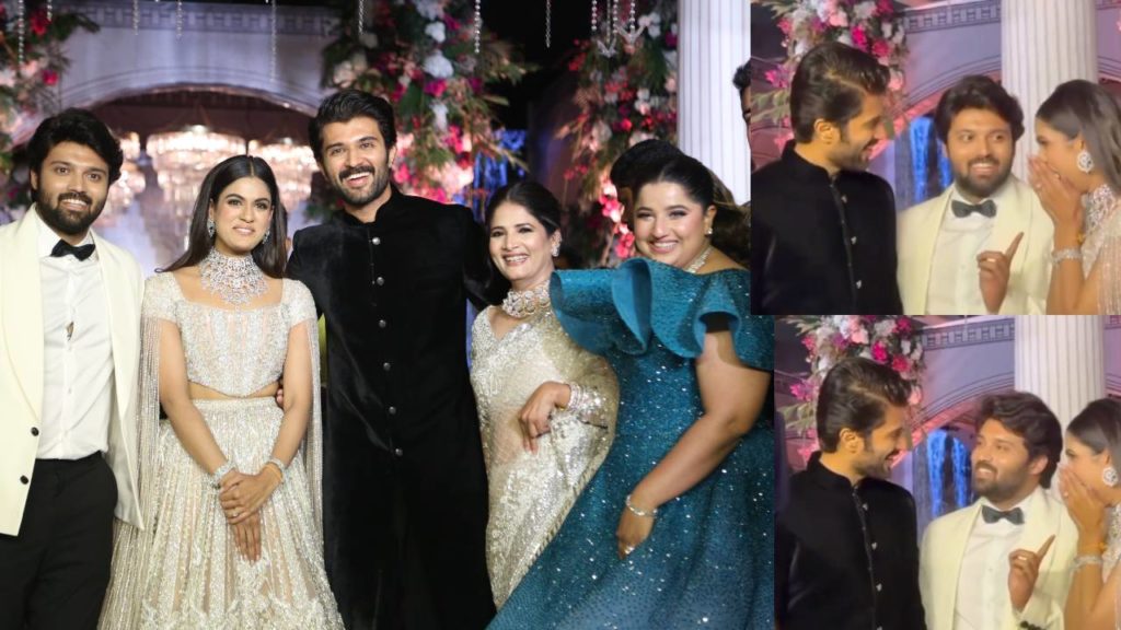 Hero Ashish Wife exited while seeing Vijay Deverakonda in their Wedding Reception Video goes Viral