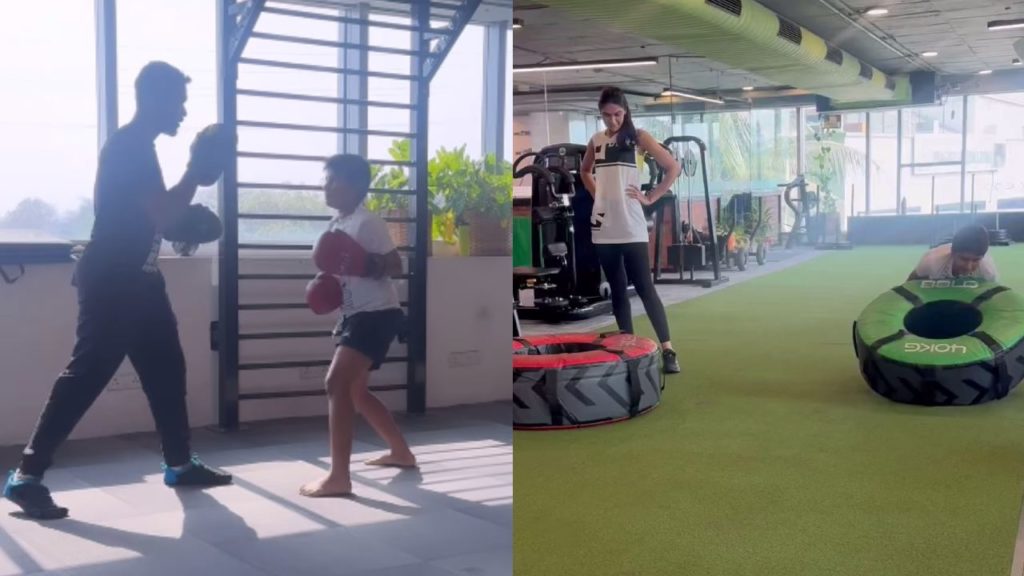 Allu Arjun son Ayaan gym workout videos gone viral