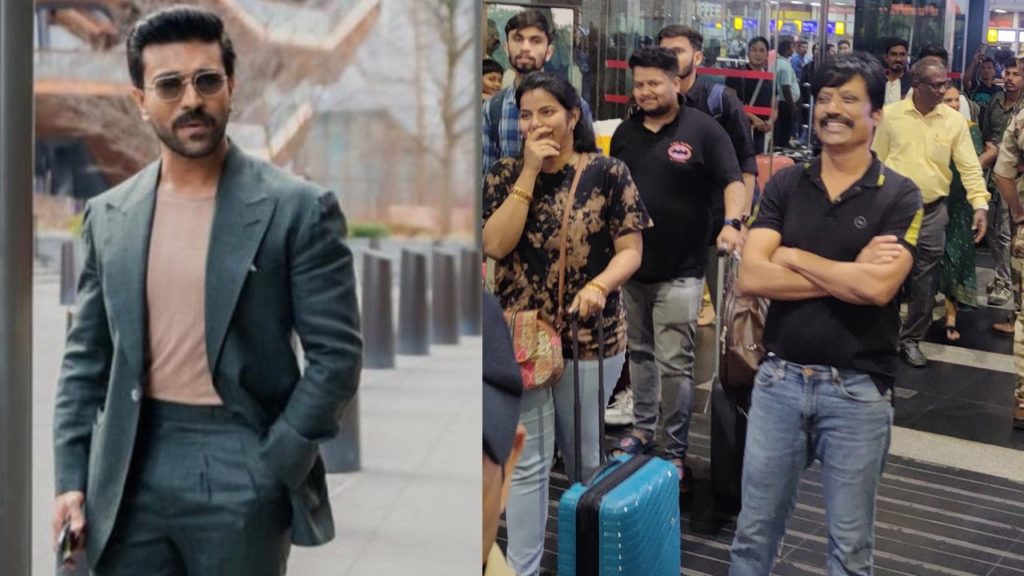 Game Changer star Ram Charan fans gone crazy at visakhapatnam airport