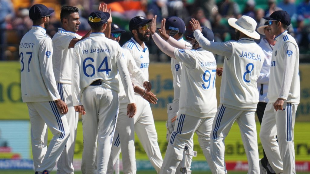 India won by innings 64 runs in Dharmashala test against england