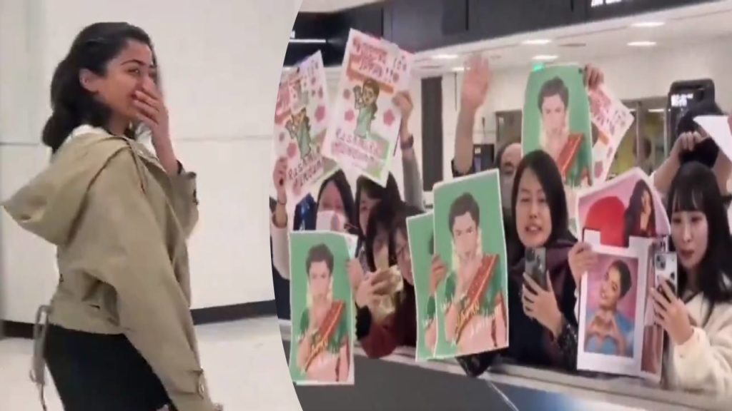 Rashmika Mandanna craze in japan tokyo fans welcoming video gone viral