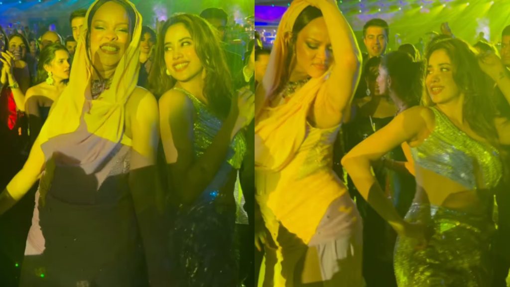 Janhvi Kapoor and Rihanna Dance in Anant Ambani Radhika Pre Wedding Celebrations Video goes Viral