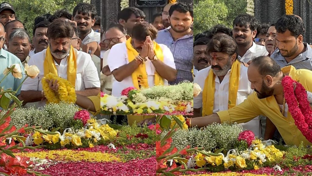 Balakrishna Pays Tributes to his Father Nandamuri Taraka Rama Rao at NTR Ghat