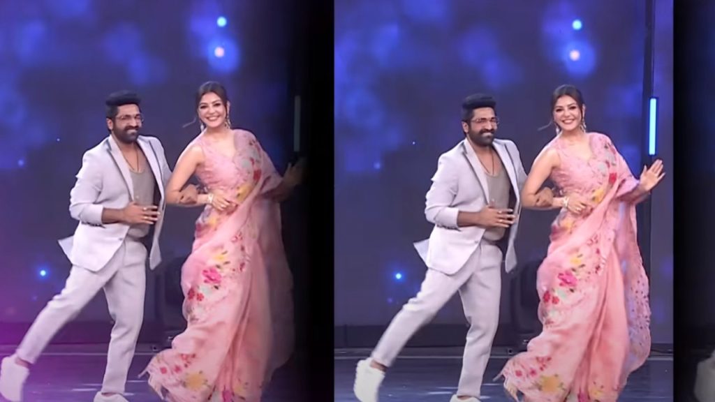 Kajal Aggarwal came as Guest to Dhee Dance Show and Perform Dance With Sekhar Master