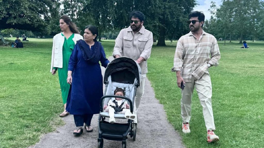Chiranjeevi family in london Pic goes viral