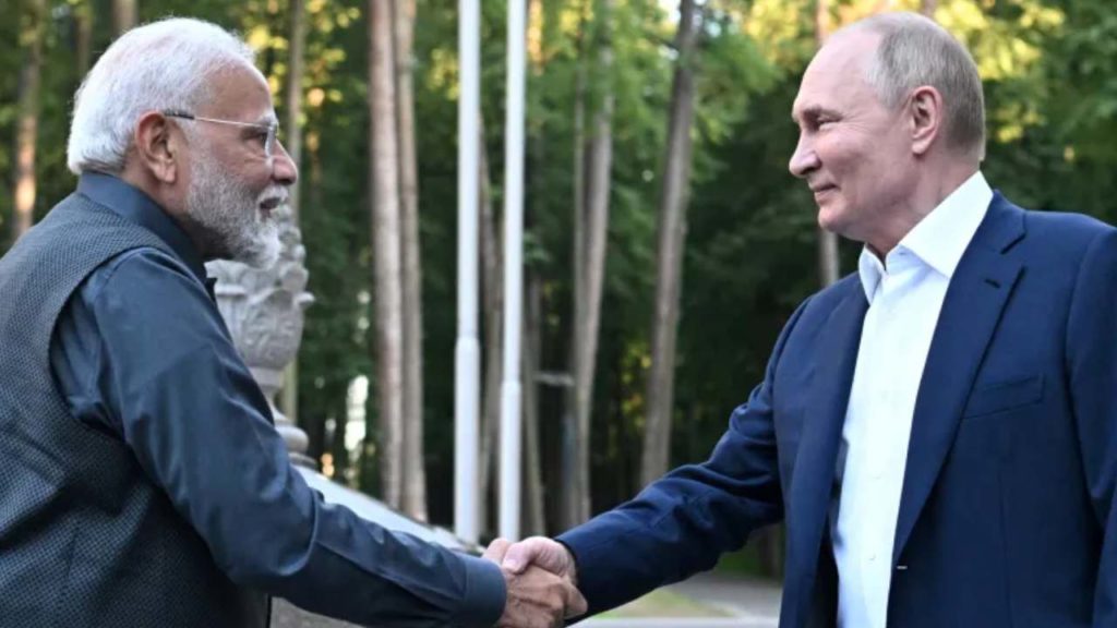Modi and Vladimir Putin