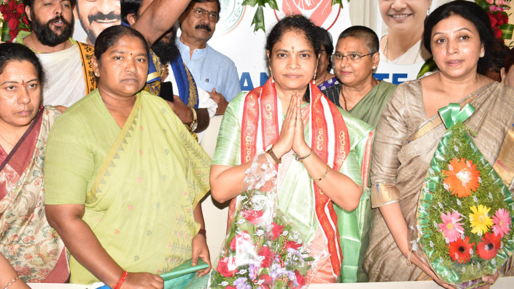 Nerella Sharada take charge as Chairperson of Telangana Women Commission