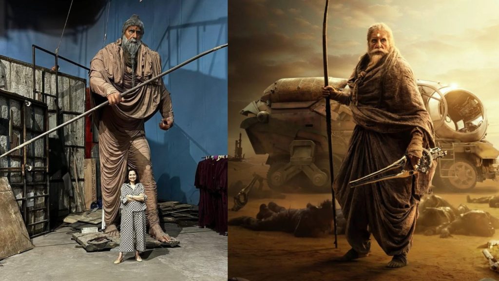 Amitabh Bachchan Ashwatthama Character Huge Idol Goes Viral from Kalki Sets