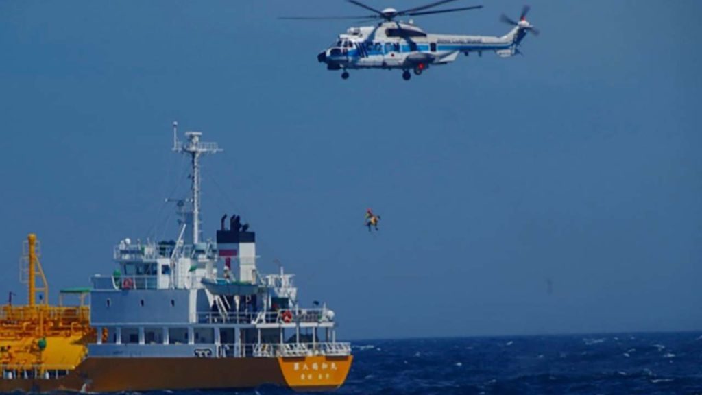 helicopter carrying young woman