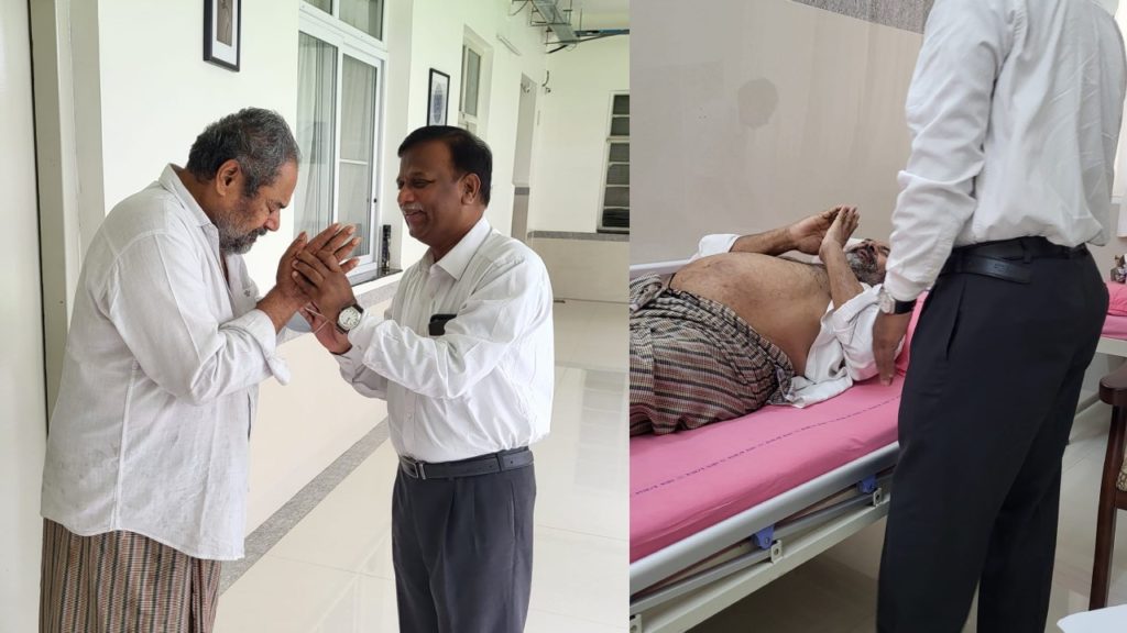 People Star R Narayana Murthy Joined in Nims Hospital Photos goes Viral