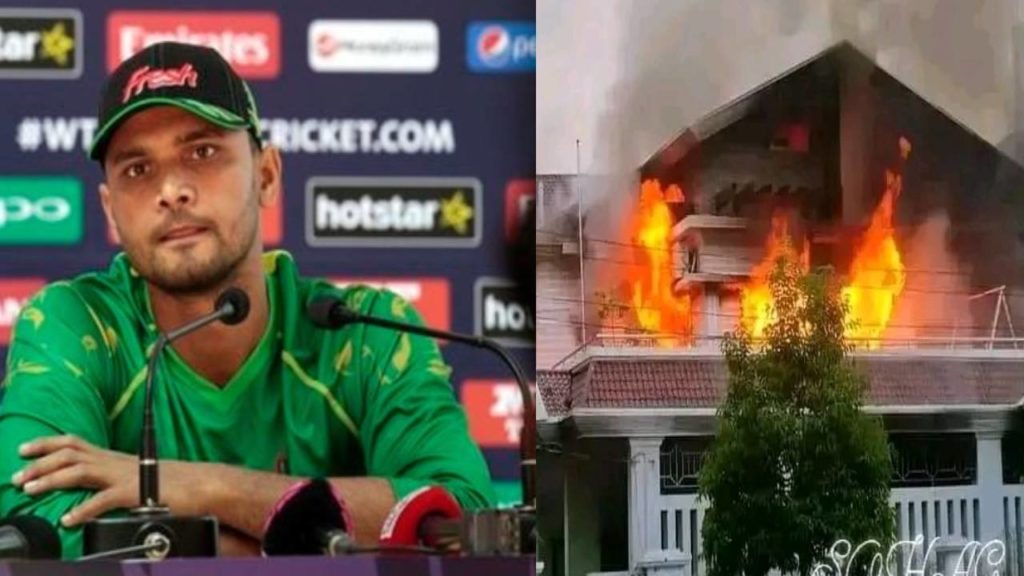 Bangladesh unrest Mashrafe Mortaza house set to fire