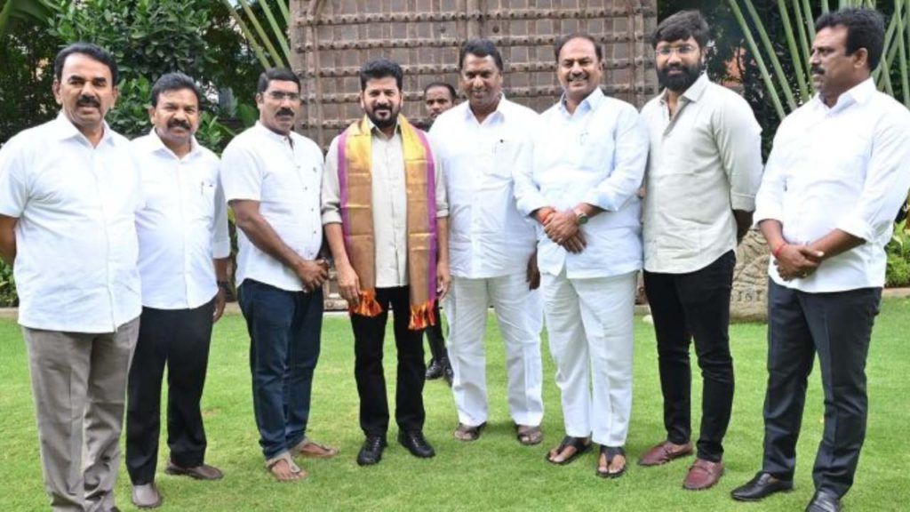 MLA Bandla Krishna Mohan Reddy with CM Revanth Reddy