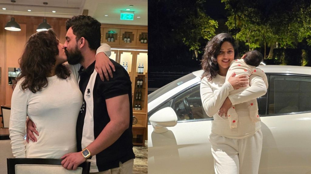 Amala Paul Jagat Desai Celebrated their First Meet Anniversary with their Son Photos goes Viral