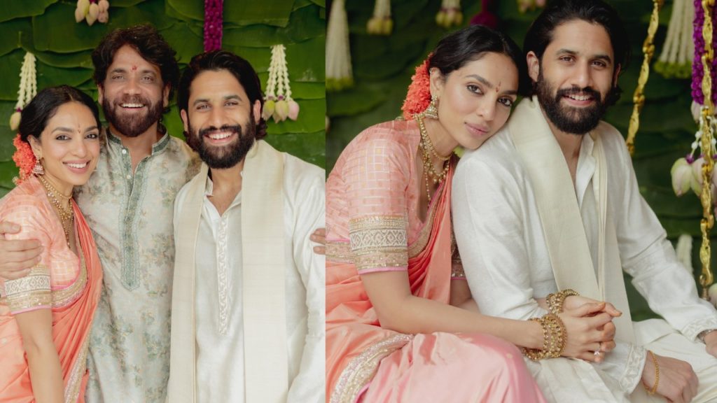 Nagarjuna Shares Naga Chaitanya Sobhita Dhulipala Engagement Photos and Announced Their Relation